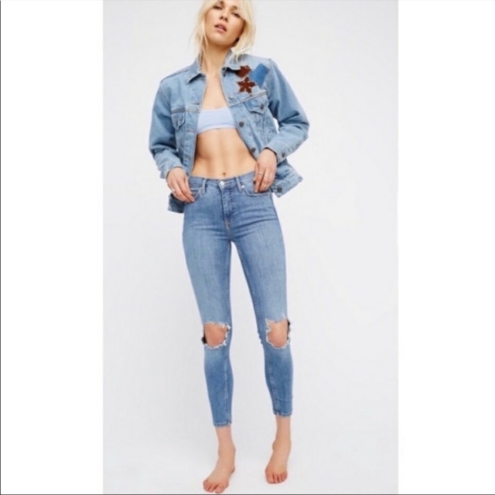 Free People Busted Knee Jeans